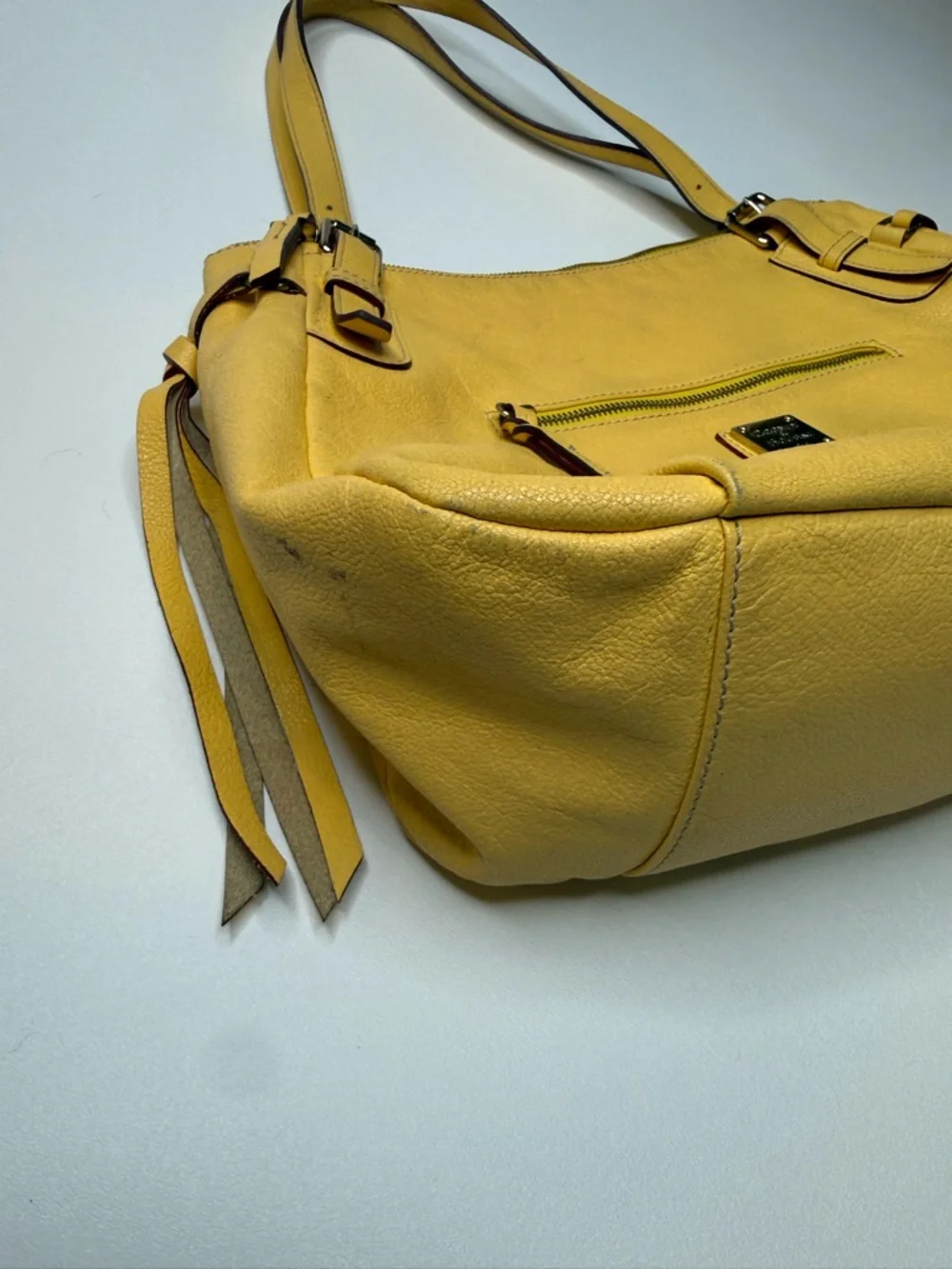 Dooney & Bourke Large Nina Satchel Yellow - Picture 3 of 9